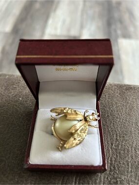 4/$100 Gold-Tone Pearl Bee Brooch - Women Jewelry